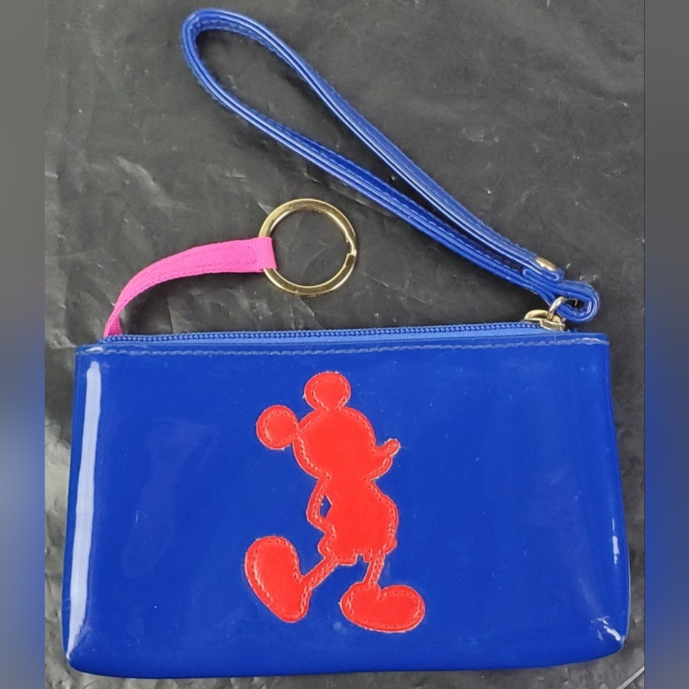 LOLO x Disney Cruise Line Mickey Mouse Silhouette Vinyl Wristlet Wallet - GUC